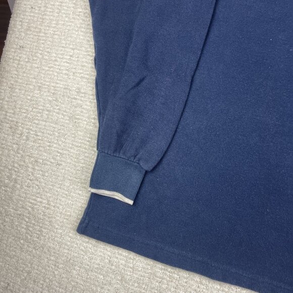 VTG Canada Made Montreal Canadien Mens XL NHL Rugby Polo Bulletin Athletic Navy - Picture 7 of 16